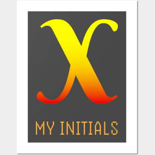 Letter X Initials Unique Name T-Shirt Posters and Art